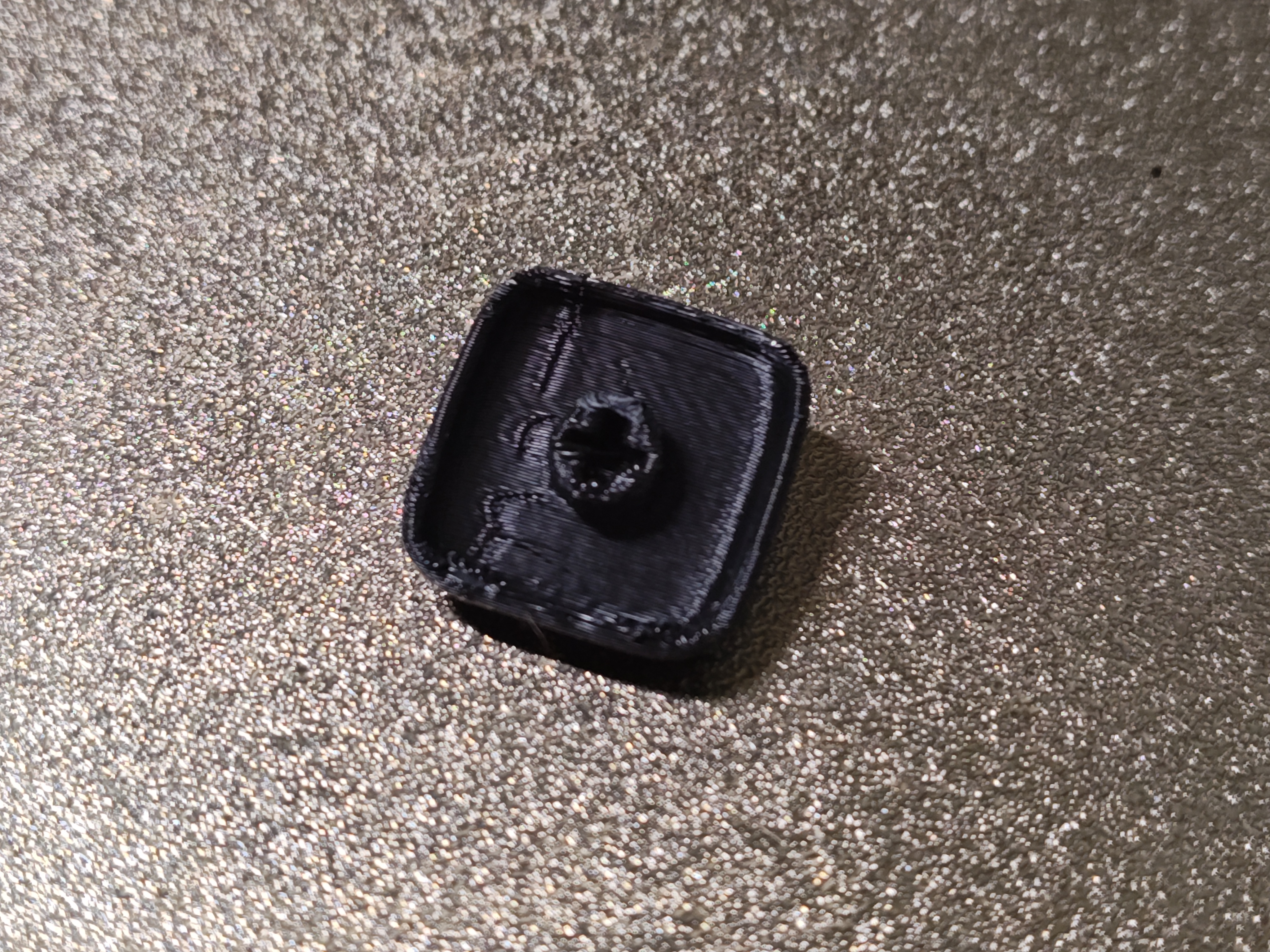 Detail of back of printed keycap